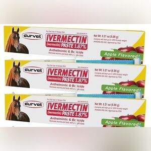 3 Pack - Durvet Dewormer Paste 1.87% Apple Flavored